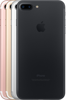 iPhone 7 Plus color options