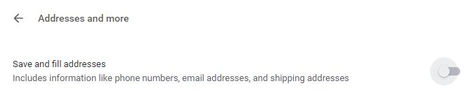 Telling Google Chrome not to remember your addresses may increase your privacy while using the browser.