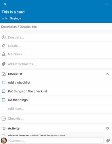 How to use Trello: create cards organized into lists on boards