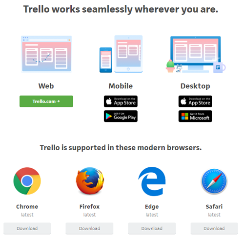Trello is available on all your devices.