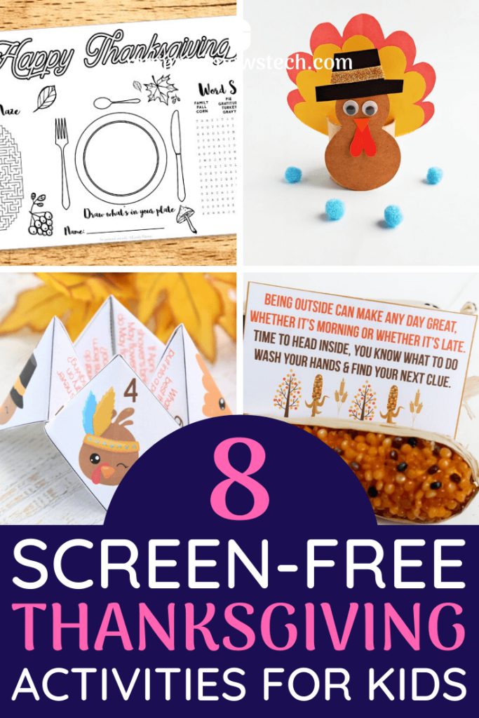 Looking to get the kids away from their screens and engaging with the family this Thanksgiving? Check out this list of fun screen-free Thanksgiving activities for kids!