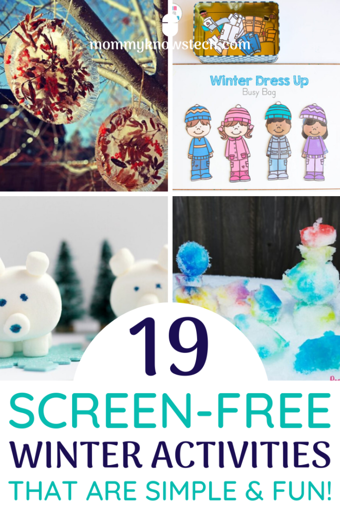 Winter weather got you and the kids feeling cooped up? This fun list of unique, creative, and easy winter activities will help you keep your kids occupied without screens... no matter how frightful the weather outside is!